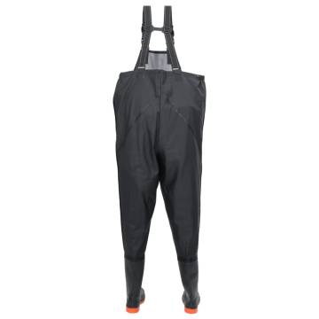 Chest Waders with Boots Black Size 38 - Durable & Versatile