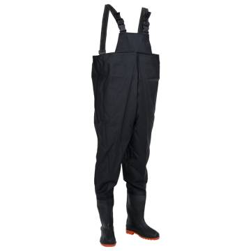 Chest Waders with Boots - Black Size 40 | HipoMarket UK