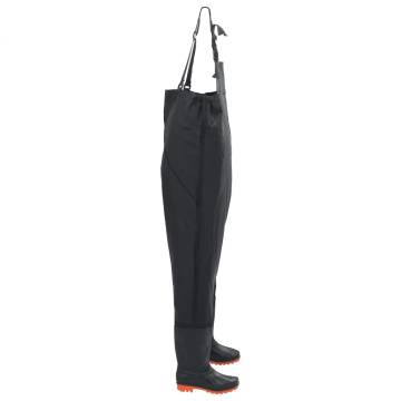 Chest Waders with Boots - Black Size 40 | HipoMarket UK