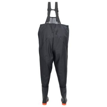 Chest Waders with Boots - Black Size 40 | HipoMarket UK