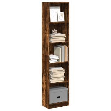 Bookcase Smoked Oak 40x24x176 cm - Stylish Storage Solution