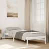  Extra Long Bed Frame without Mattress White 100x210 cm Solid Wood Pine Colour white Size 100 x 210 cm 