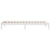 Extra Long White Bed Frame - Solid Pine 100x210 cm