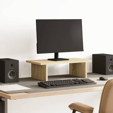 Sonoma Oak Monitor Stand - Enhance Workspace Comfort