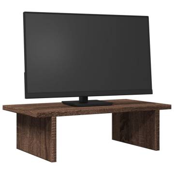 Monitor Stand Brown Oak - 50x27x15 cm Engineered Wood