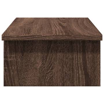 Monitor Stand Brown Oak - 50x27x15 cm Engineered Wood