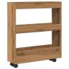 Narrow Storage Trolley 3 Tier - Artisian Oak | HipoMarket UK