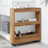 Narrow Storage Trolley 3 Tier - Artisian Oak | HipoMarket UK