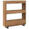 Narrow Storage Trolley 3 Tier - Artisian Oak | HipoMarket UK