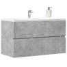  Sink Cabinet Concrete Grey 90x38.5x45 cm Engineered Wood Colour concrete grey Size 90 x 38.5 x 45 cm Number of 1 Number of Pieces 