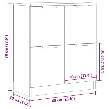 Stylish Sideboard Old Wood 60x30x70 cm - Durable Design