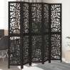  Room Divider 5 Panels Black Solid Wood Paulownia Size 40 x 200 cm Number of 5 