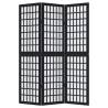 Elegant Black Solid Wood Room Divider - 3 Panels | Hipo Market