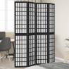  Room Divider 4 Panels Black Solid Wood Paulownia Size 40 x 200 cm Number of 4 