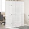  Room Divider 4 Panels White Solid Wood Paulownia Size 40 x 180 cm Number of 4 