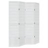 Elegant 4 Panel Room Divider - White Solid Wood Paulownia