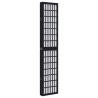 Elegant Room Divider 6 Panels Black Solid Wood Paulownia