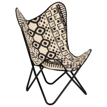 Ergonomic Butterfly Chair - Printed Canvas for Ultimate Relaxation