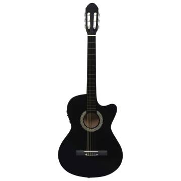 Western Classical Cutaway Guitar with EQ - 6 Strings Black