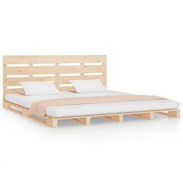 Modern Solid Wood Pine Bed Frame 200x200 cm | HipoMarket