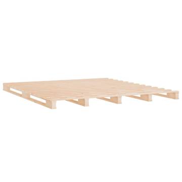 Modern Solid Wood Pine Bed Frame 200x200 cm | HipoMarket