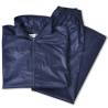 Mens Navy Blue 2-Piece Rain Suit with Hood - Durable & Lightweight