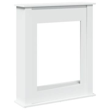 Elegant White Fireplace Surround - Engineered Wood 75x20x87.5 cm