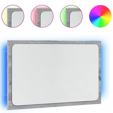 LED Bathroom Mirror Grey Sonoma 60x8.5x38 cm - Hipomarket