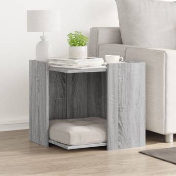 Elegant Cat Litter Box Enclosure - Grey Sonoma