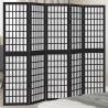  Room Divider 5 Panels Black Solid Wood Paulownia Size 40 x 160 cm Number of 5 