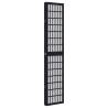 Elegant 5-Panel Black Solid Wood Room Divider - HipoMarket