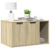  Cat Litter Box Enclosure Sonoma Oak 80x50x45 cm Engineered Wood Colour sonoma oak Size 80 x 50 x 45 cm 