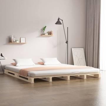 Pallet Bed without Mattress 200x200 cm - Solid Wood Elegance