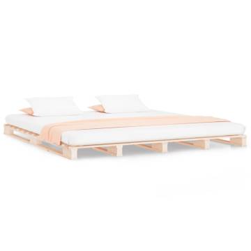 Pallet Bed without Mattress 200x200 cm - Solid Wood Elegance