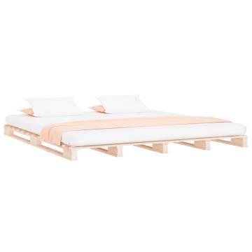 Pallet Bed without Mattress 200x200 cm - Solid Wood Elegance