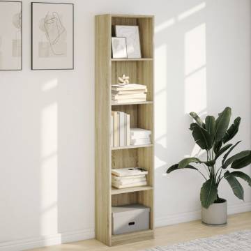 Bookcase Sonoma Oak - Stylish Storage Solution | HipoMarket