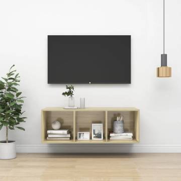 Wall-mounted TV Cabinet Sonoma Oak - Stylish Storage Solution