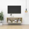 Wall-mounted TV Cabinet Sonoma Oak 37x37x107 cm Engineered Wood Colour sonoma oak Quantity in Package 1 Height 107 cm 