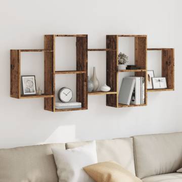 Wall Shelf Old Wood 159x18x65 cm - Home Style Storage Solution