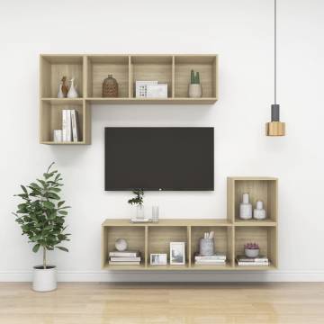 Wall-mounted TV Cabinet Sonoma Oak - Stylish Storage Solution