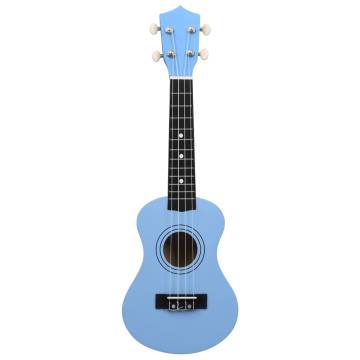 Soprano Ukulele Set for Kids - Baby Blue 21" | HipoMarket