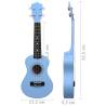 Soprano Ukulele Set for Kids - Baby Blue 21" | HipoMarket