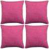  Cushion Covers 4 pcs Linen-look Pink 40x40 cm Colour pink Size 40 x 40 cm Quantity in Package 4 