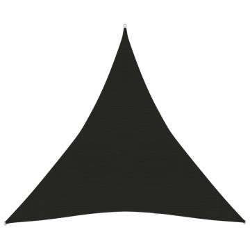 HDPE Sunshade Sail 6x6x6 m - Black, UV & Water Resistant