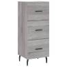 Stylish Highboard Grey Sonoma | Engineered Wood Storage Unit