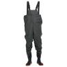 Durable Chest Waders with Boots - Dark Green Size 38