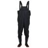 Chest Waders with Boots Black - Size 44 | Durable & Comfortable