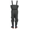 Chest Waders with Boots and Belt - Dark Green Size 39