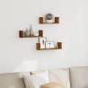  Wall Shelf 3 pcs Old Wood Engineered Wood Colour old wood Size 40 x 10 x 10.5 cm Quantity in Package 3 Number of Pieces 1 