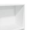 Elegant White Bookcase | 40x24x176 cm Engineered Wood